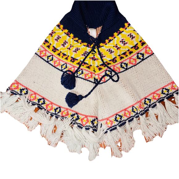 Free People High Life Fair Isle Poncho One Size - Picture 2 of 7